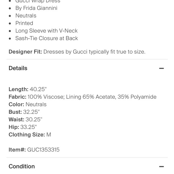 Gucci Dress - sold - Picture 8 of 8